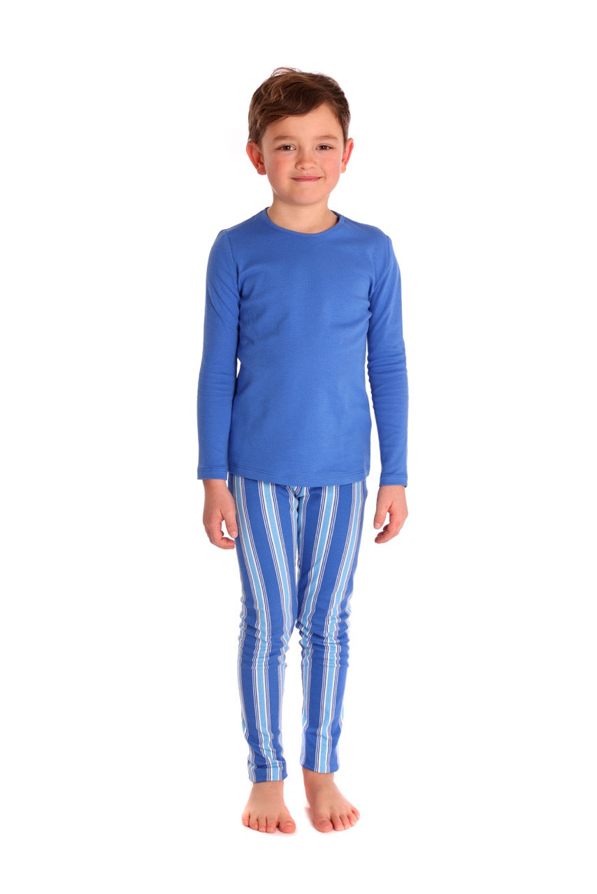 Boys Stripe Pyjamas Palla Blu